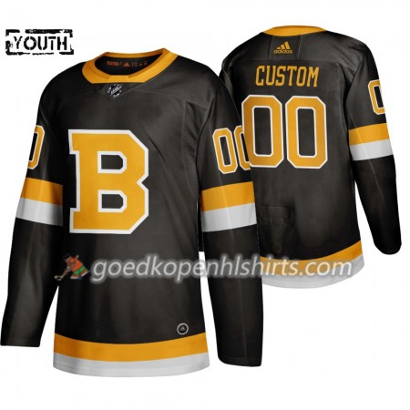 Boston Bruins Custom Adidas 2019-2020 Zwart Authentic Shirt - Kinderen
